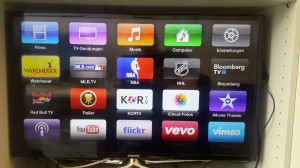 Hauptmenü der Benutzeroerfläche einer AppleTV